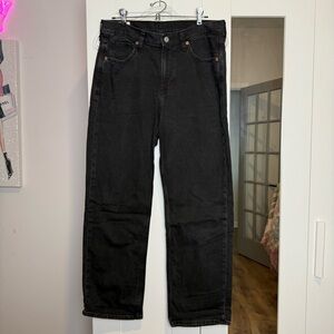 GAP Black Mid-Rise Straight-Leg Jeans – Women’s Size 8R